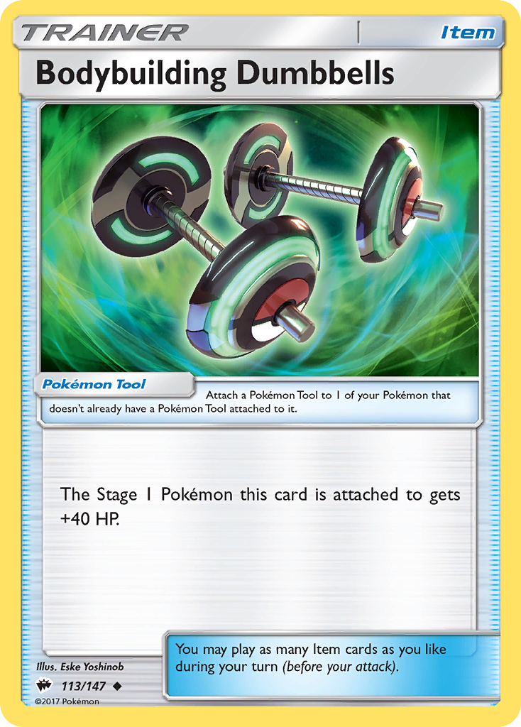 Bodybuilding Dumbbells (113/147) [Sun & Moon: Burning Shadows] | Odin's Place