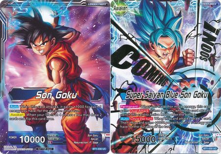 Son Goku // Super Saiyan Blue Son Goku (Hot Stamped) (BT1-030) [Promotion Cards] | Odin's Place
