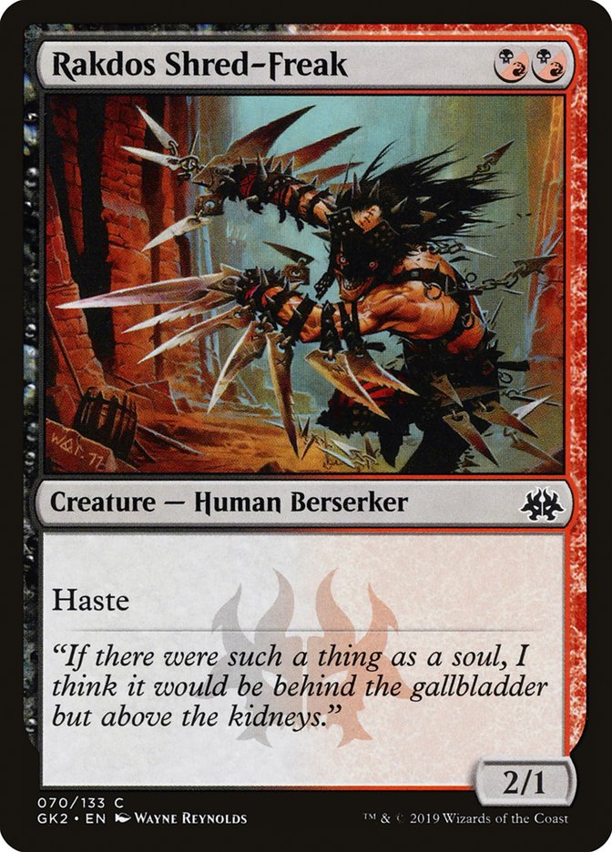 Rakdos Shred-Freak (70) [Ravnica Allegiance Guild Kit] | Odin's Place