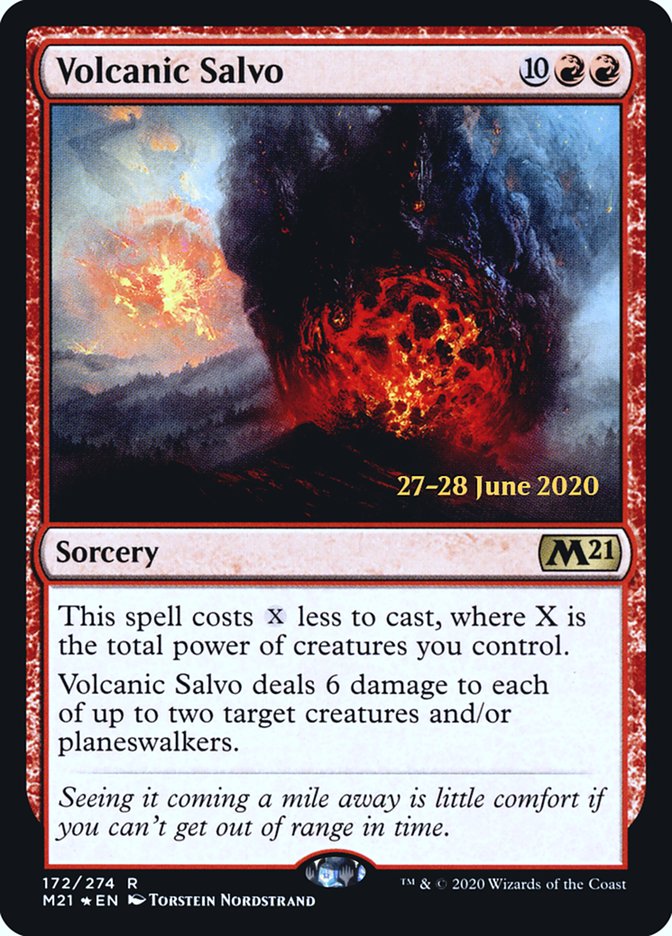 Volcanic Salvo [Core Set 2021 Prerelease Promos] | Odin's Place