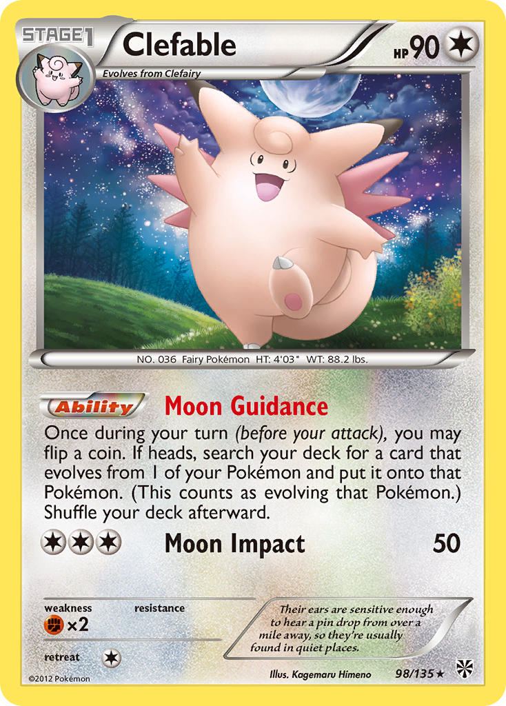 Clefable (98/135) [Black & White: Plasma Storm] | Odin's Place