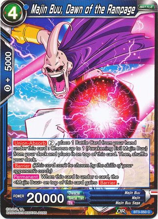 Majin Buu, Dawn of the Rampage (BT3-050) [Cross Worlds] | Odin's Place