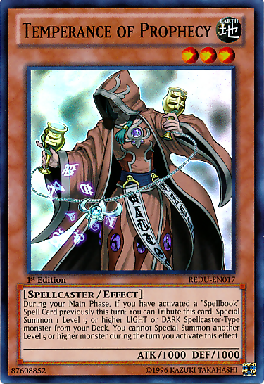 Temperance of Prophecy [REDU-EN017] Super Rare | Odin's Place