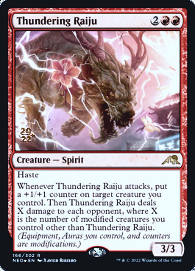 Thundering Raiju [Kamigawa: Neon Dynasty Prerelease Promos] | Odin's Place