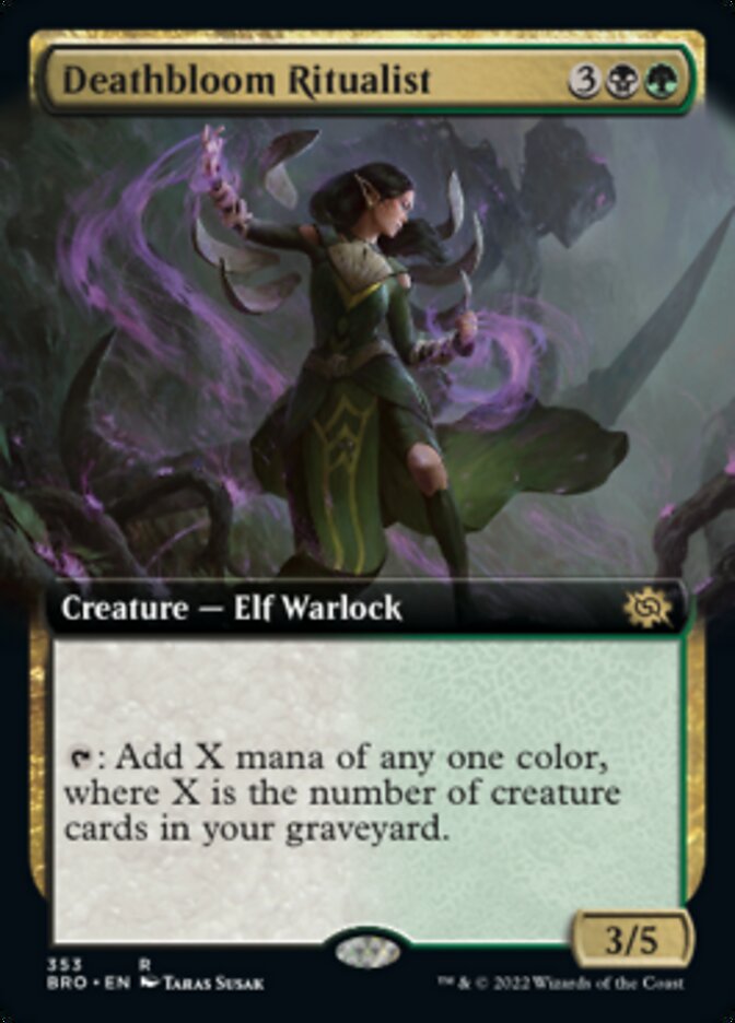 Deathbloom Ritualist (Extended Art) [The Brothers' War] | Odin's Place