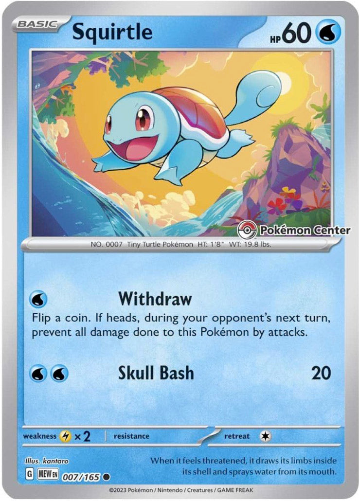 Squirtle (007/165) (Pokemon Center Exclusive) [Scarlet & Violet: Black Star Promos] | Odin's Place