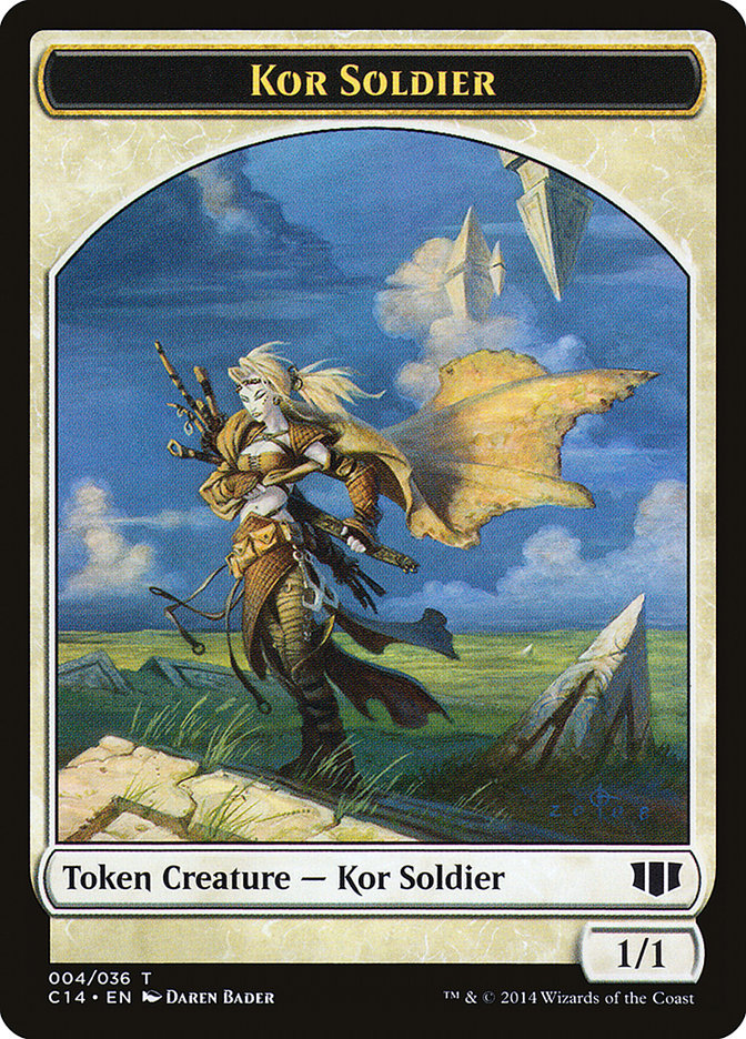 Kor Soldier // Pegasus Double-Sided Token [Commander 2014 Tokens] | Odin's Place