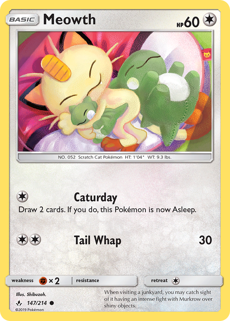 Meowth (147/214) [Sun & Moon: Unbroken Bonds] | Odin's Place