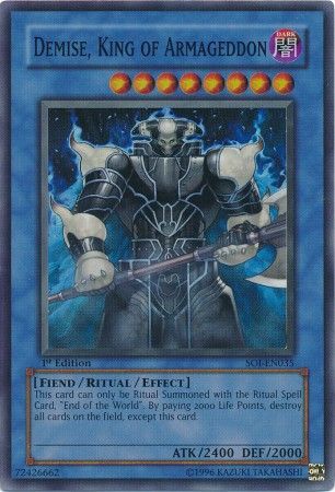 Demise, King of Armageddon [SOI-EN035] Super Rare | Odin's Place