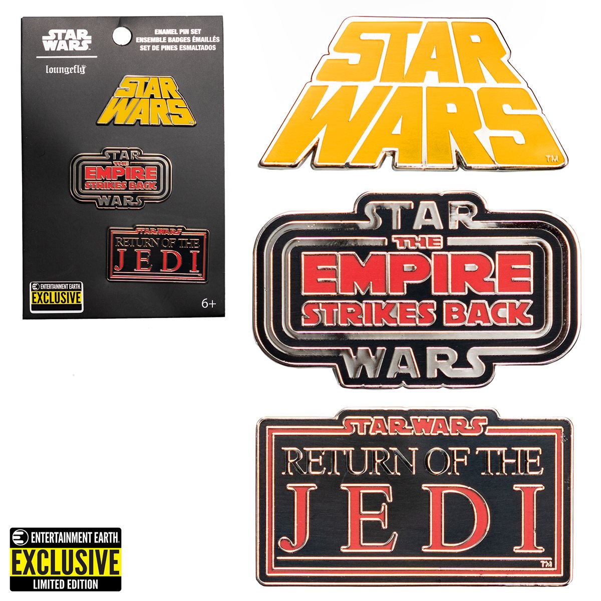 Star Wars Original Trilogy Enamel Pins 3-Pack | Odin's Place