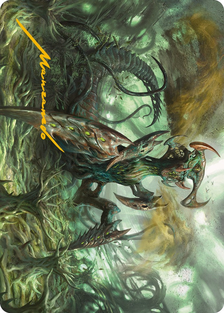 Zopandrel, Hunger Dominus Art Card (Gold-Stamped Signature) [Phyrexia: All Will Be One Art Series] | Odin's Place