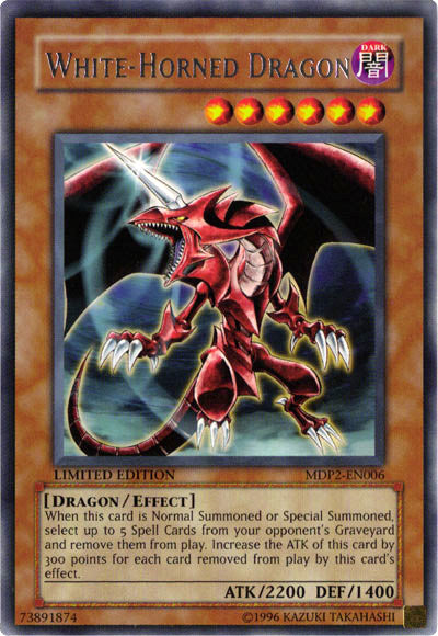 White-Horned Dragon [MDP2-EN006] Rare | Odin's Place