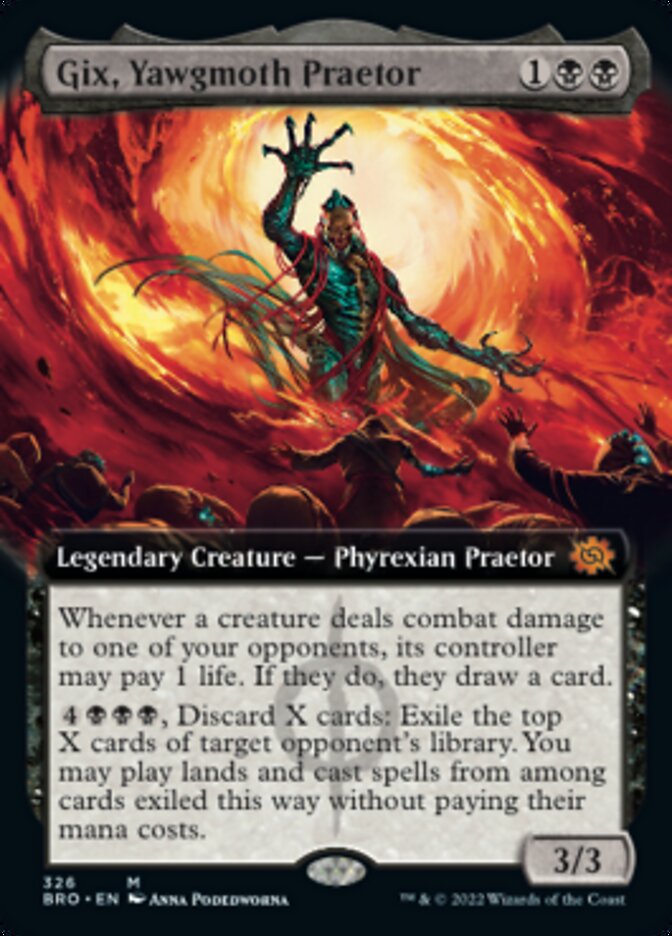 Gix, Yawgmoth Praetor (Extended Art) [The Brothers' War] | Odin's Place