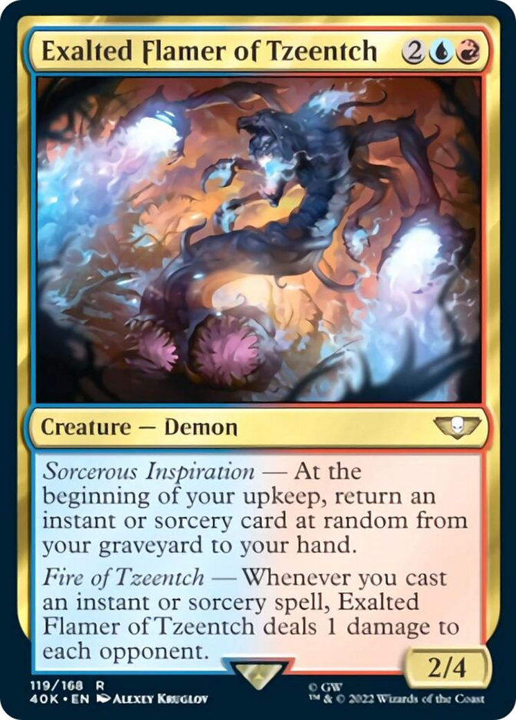 Exalted Flamer of Tzeentch (Surge Foil) [Warhammer 40,000] | Odin's Place
