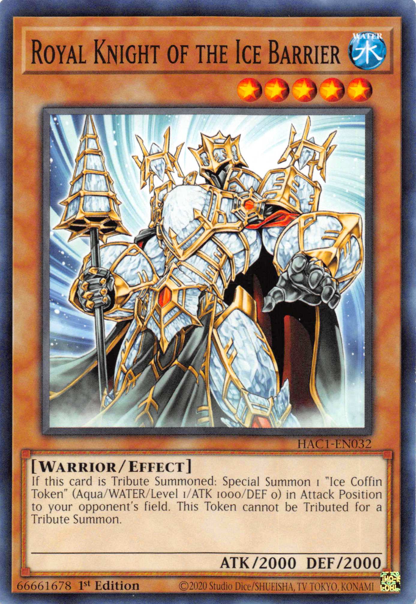 Royal Knight of the Ice Barrier (Duel Terminal) [HAC1-EN032] Parallel Rare | Odin's Place