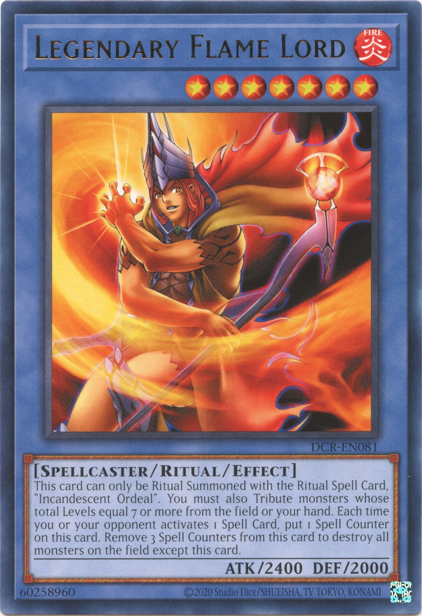 Legendary Flame Lord (25th Anniversary) [DCR-EN081] Rare | Odin's Place