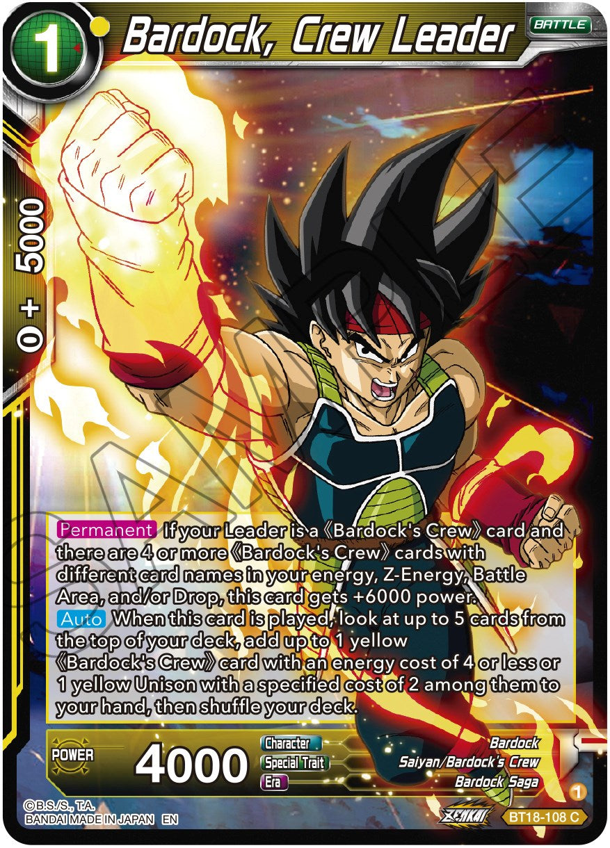 Bardock, Crew Leader (BT18-108) [Dawn of the Z-Legends] | Odin's Place