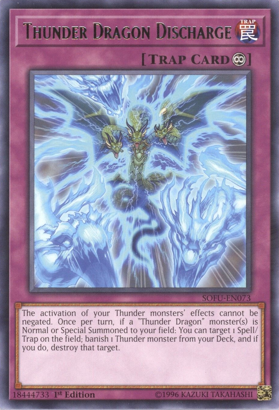Thunder Dragon Discharge [SOFU-EN073] Rare | Odin's Place
