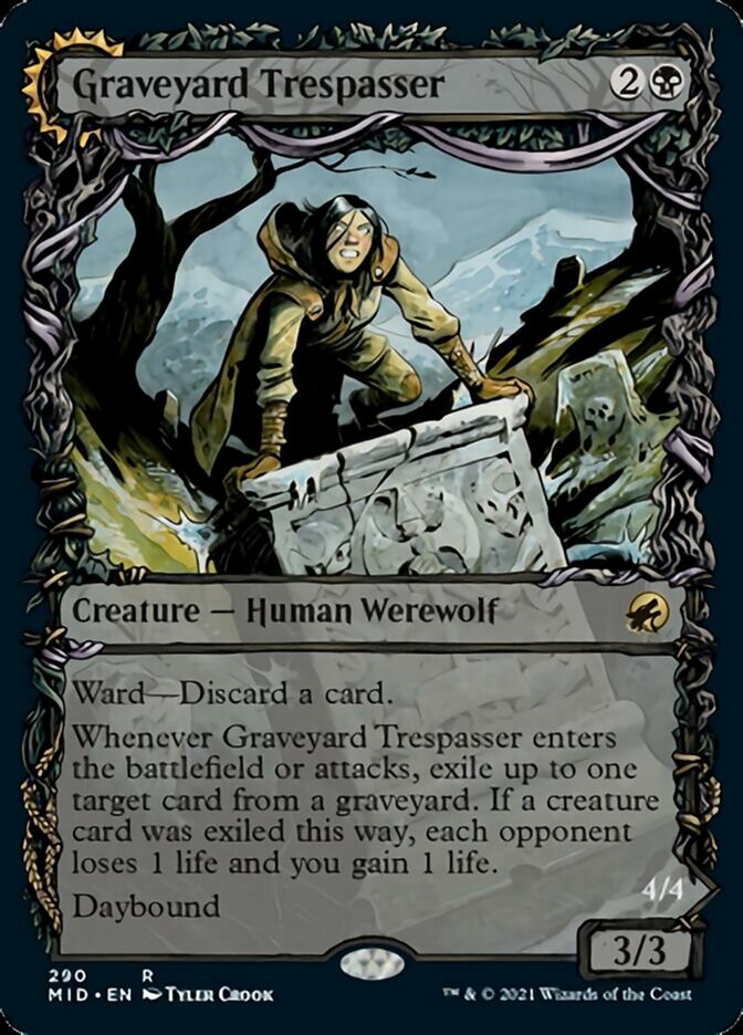 Graveyard Trespasser // Graveyard Glutton (Showcase Equinox) [Innistrad: Midnight Hunt] | Odin's Place