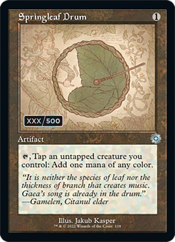 Springleaf Drum (Retro Schematic) (Serialized) [The Brothers' War Retro Artifacts] | Odin's Place