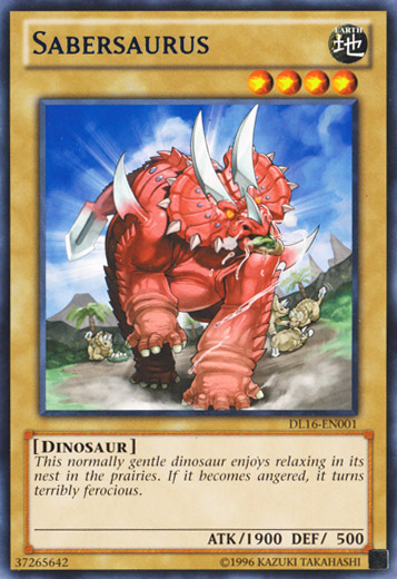 Sabersaurus (Blue) [DL16-EN001] Rare | Odin's Place