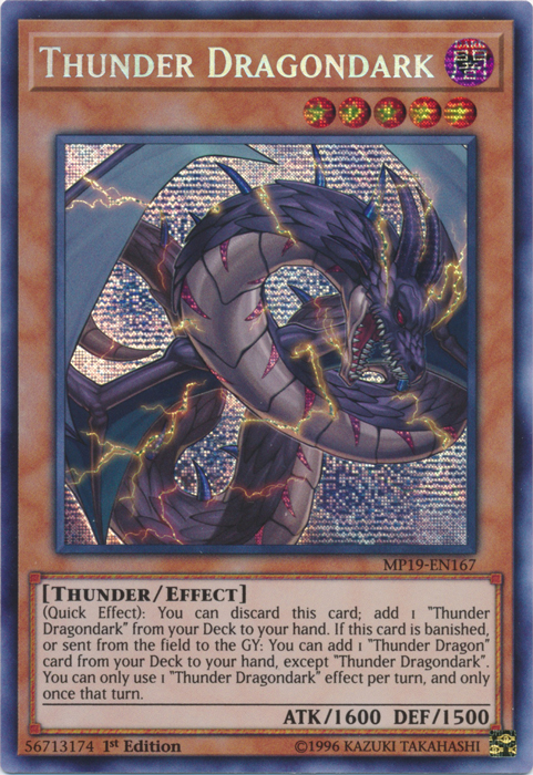 Thunder Dragondark [MP19-EN167] Prismatic Secret Rare | Odin's Place