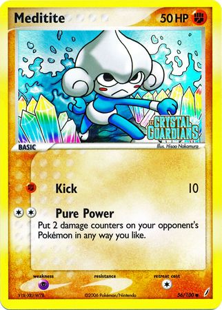 Meditite (56/100) (Stamped) [EX: Crystal Guardians] | Odin's Place