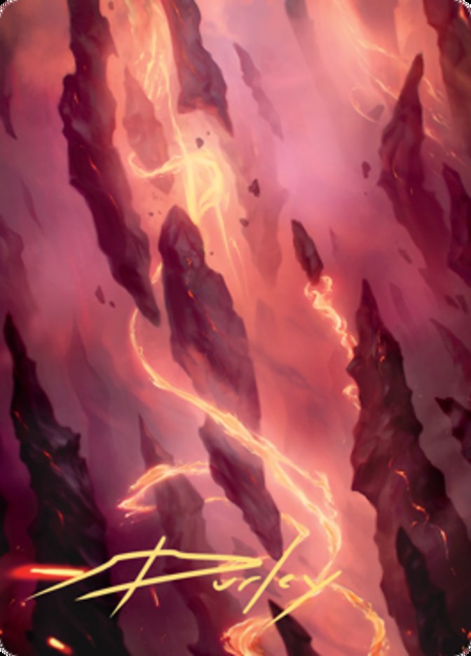 Mountain 1 Art Card (Gold-Stamped Signature) [Zendikar Rising Art Series] | Odin's Place