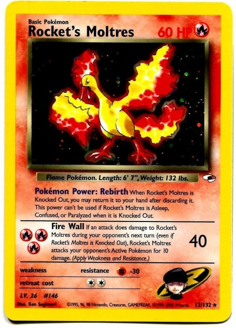 Rocket's Moltres (12/132) [Gym Heroes Unlimited] | Odin's Place