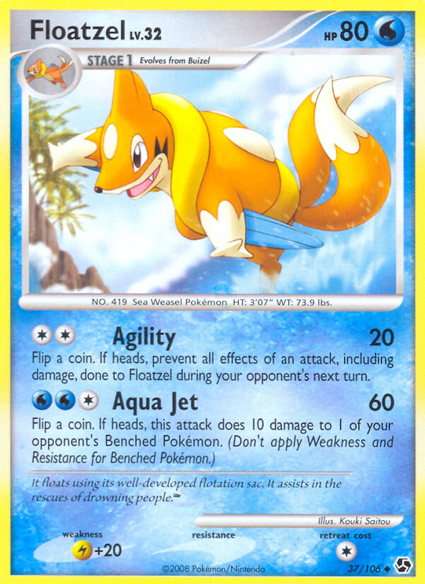 Floatzel (37/106) [Diamond & Pearl: Great Encounters] | Odin's Place