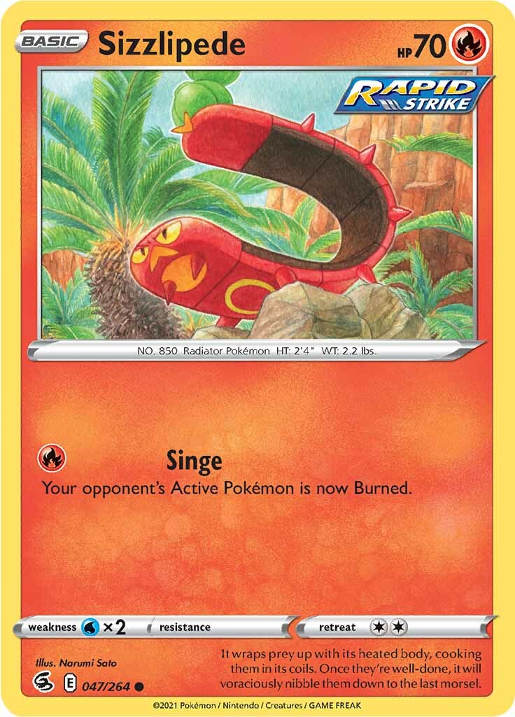 Sizzlipede (047/264) [Sword & Shield: Fusion Strike] | Odin's Place