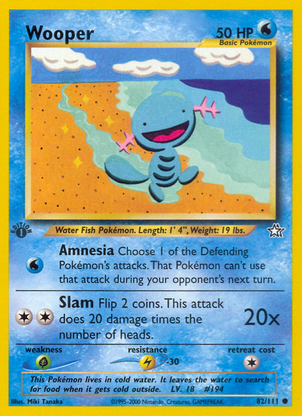 Wooper (82/111) [Neo Genesis 1st Edition] | Odin's Place