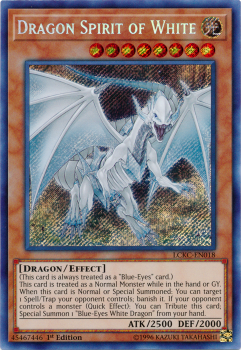 Dragon Spirit of White [LCKC-EN018] Secret Rare | Odin's Place