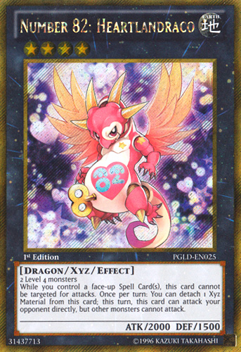 Number 82: Heartlandraco [PGLD-EN025] Gold Secret Rare | Odin's Place