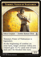 Temmet, Vizier of Naktamun // Zombie Double-Sided Token [Amonkhet Tokens] | Odin's Place