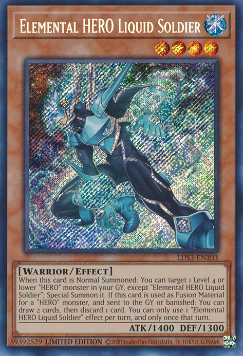 Elemental HERO Liquid Soldier [LDS3-EN103] Secret Rare | Odin's Place