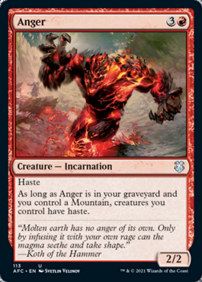 Anger [Dungeons & Dragons: Adventures in the Forgotten Realms Commander] | Odin's Place