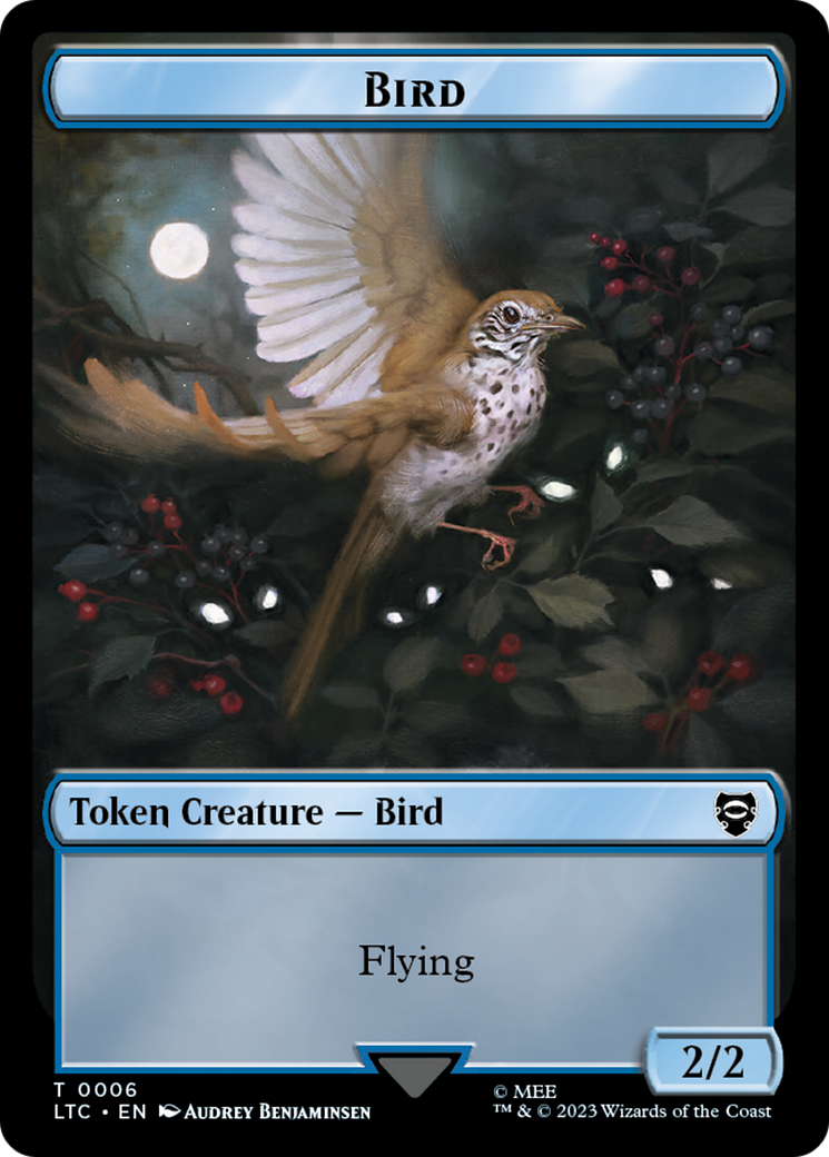 Elf Warrior // Bird Double Sided Token [The Lord of the Rings: Tales of Middle-Earth Commander Tokens] | Odin's Place