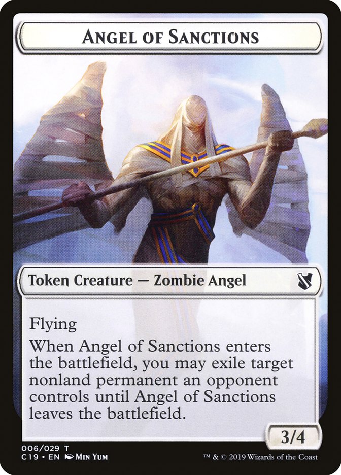 Angel of Sanctions Token [Commander 2019 Tokens] | Odin's Place