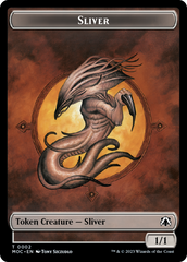 Goblin // Sliver Double-Sided Token [March of the Machine Commander Tokens] | Odin's Place