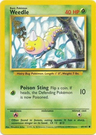 Weedle (69/102) [Base Set Unlimited] | Odin's Place
