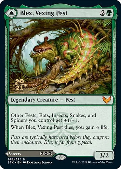 Blex, Vexing Pest // Search for Blex [Strixhaven: School of Mages Prerelease Promos] | Odin's Place
