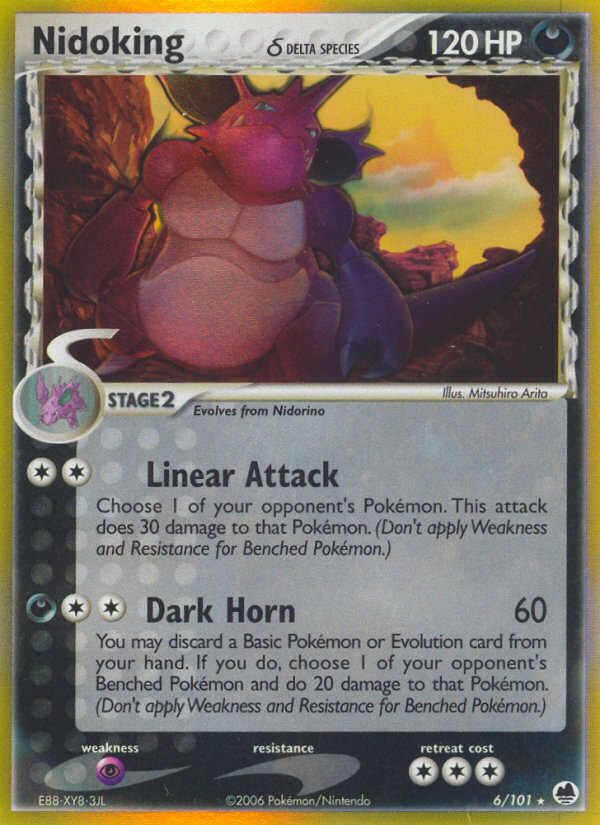 Nidoking (6/101) (Delta Species) [EX: Dragon Frontiers] | Odin's Place