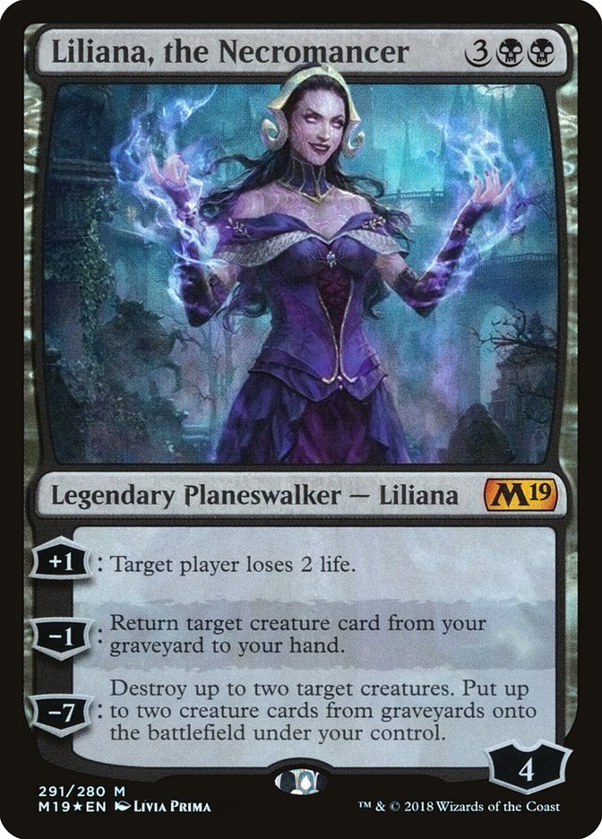 Liliana, the Necromancer (291) [Core Set 2019] | Odin's Place