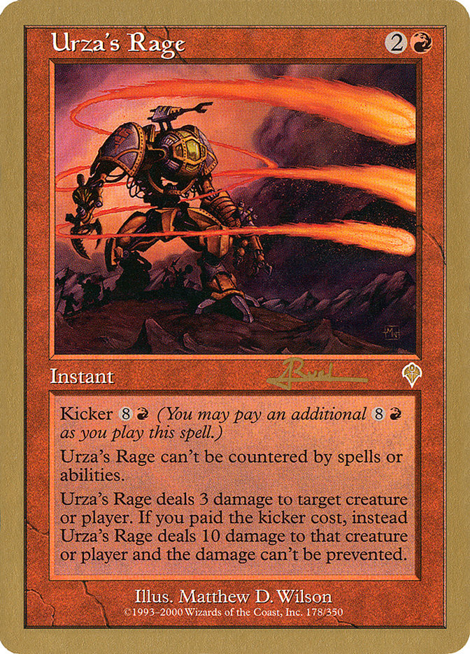 Urza's Rage (Antoine Ruel) [World Championship Decks 2001] | Odin's Place