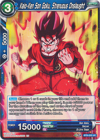 Kaio-Ken Son Goku, Strenuous Onslaught (BT8-025) [Malicious Machinations] | Odin's Place