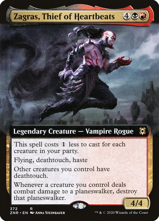 Zagras, Thief of Heartbeats (Extended Art) [Zendikar Rising] | Odin's Place