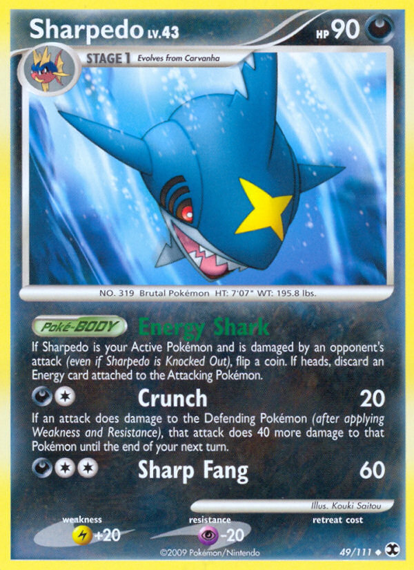 Sharpedo (49/111) [Platinum: Rising Rivals] | Odin's Place