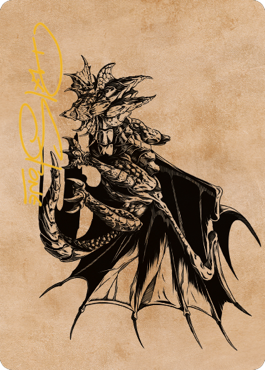 Ancient Copper Dragon Art Card (52) (Gold-Stamped Signature) [Commander Legends: Battle for Baldur's Gate Art Series] | Odin's Place