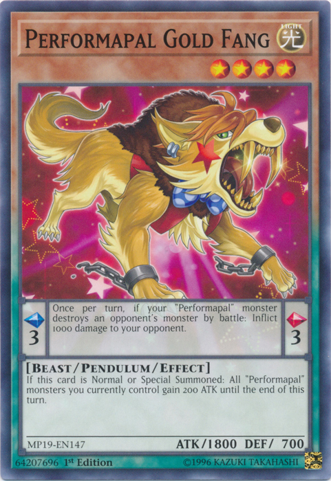 Performapal Gold Fang [MP19-EN147] Common | Odin's Place
